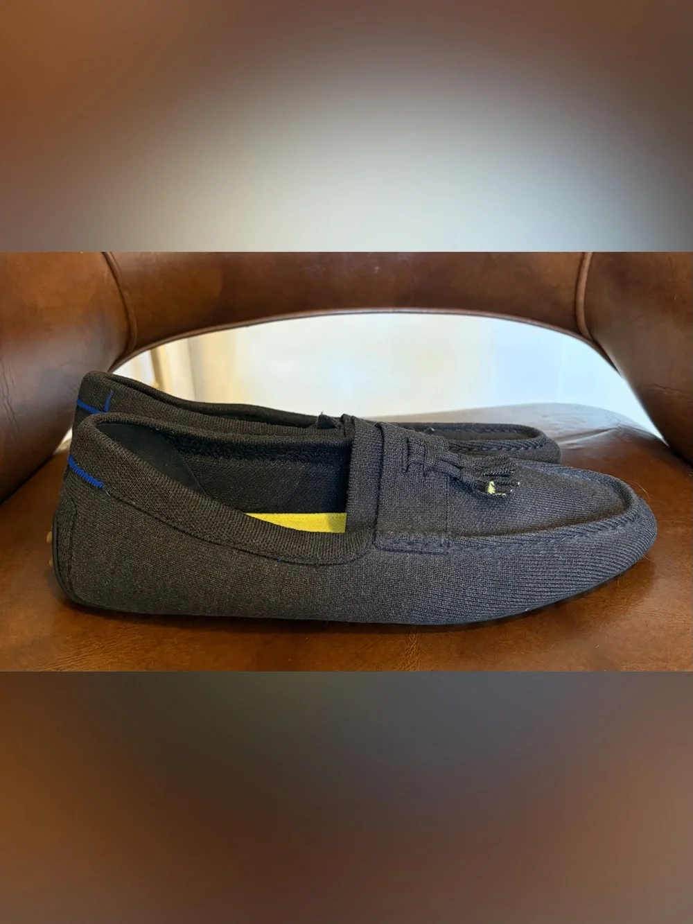 Rothy's Merino Wool Tassel Driving Loafers in charcoal gray size Men’s 12